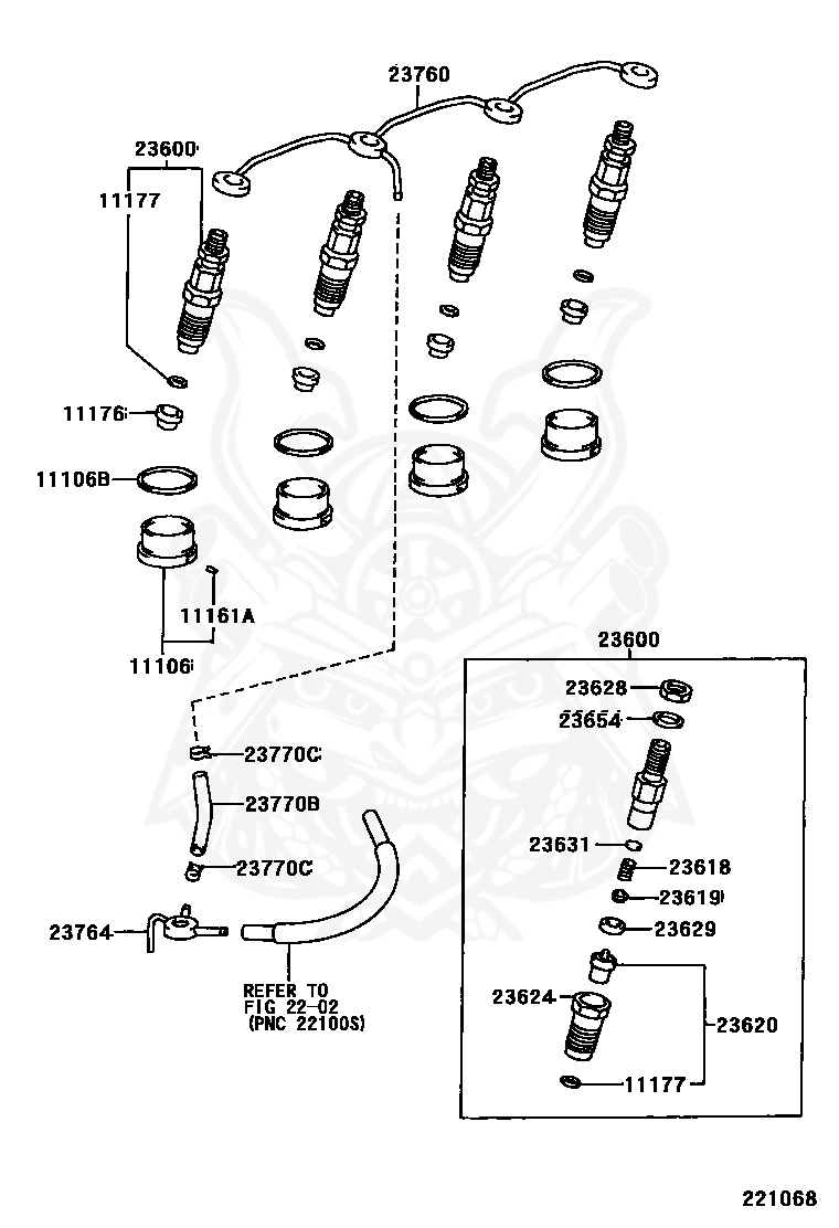 Toyota - Gasket, Injection Nozzle Seat